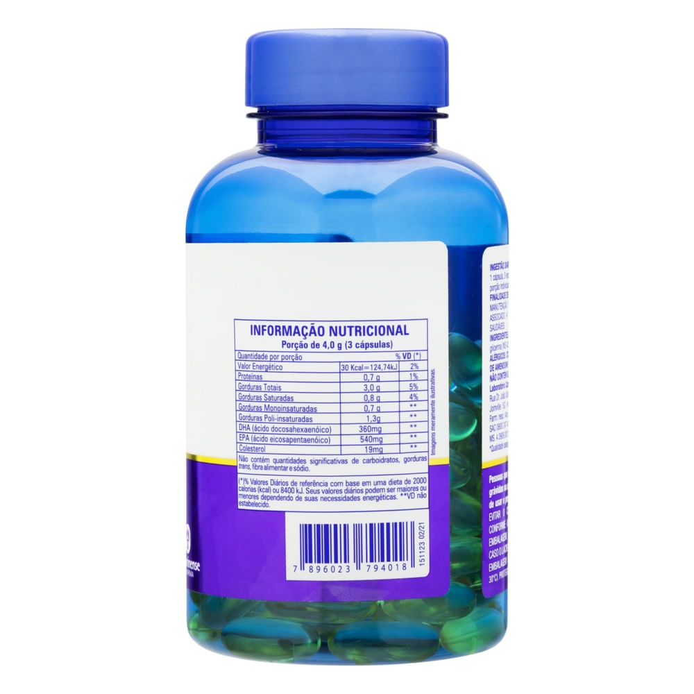 Encontraproduto.com.br - Ômega 3 Óleo de Peixe 1000mg Catarinense c/120 Cápsulas