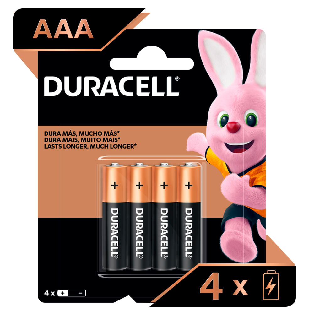 Encontraproduto.com.br - Pilha Duracell Alcalina AAA Palito com 4