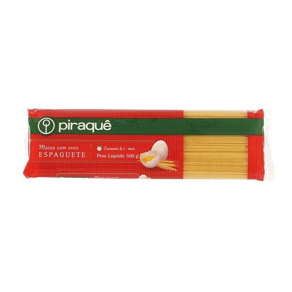 Encontraproduto.com.br - Macarrao Piraque Com Ovos Espaguete 500G