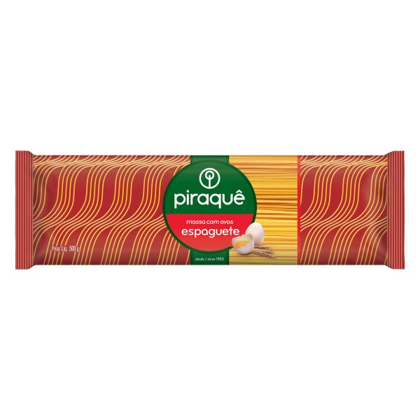 Encontraproduto.com.br - Macarrao Piraque Com Ovos Espaguete 500G