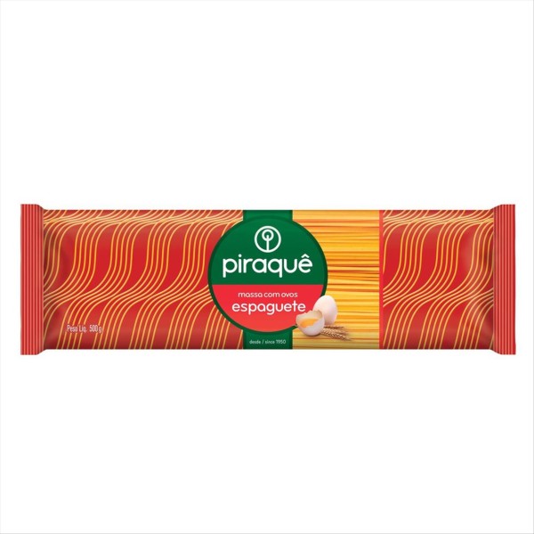 Encontraproduto.com.br - Macarrao Piraque Com Ovos Espaguete 500G
