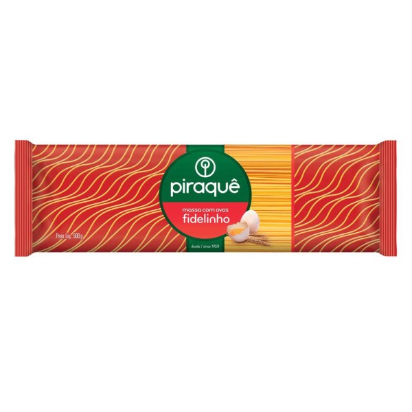 Encontraproduto.com.br - Macarrao Piraque Com Ovos Fidelinho 500G