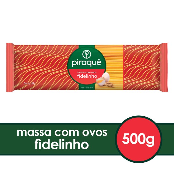 Encontraproduto.com.br - Macarrao Piraque Com Ovos Fidelinho 500G