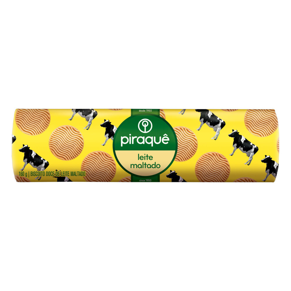 Biscoito Piraquê Leite Maltado 132g