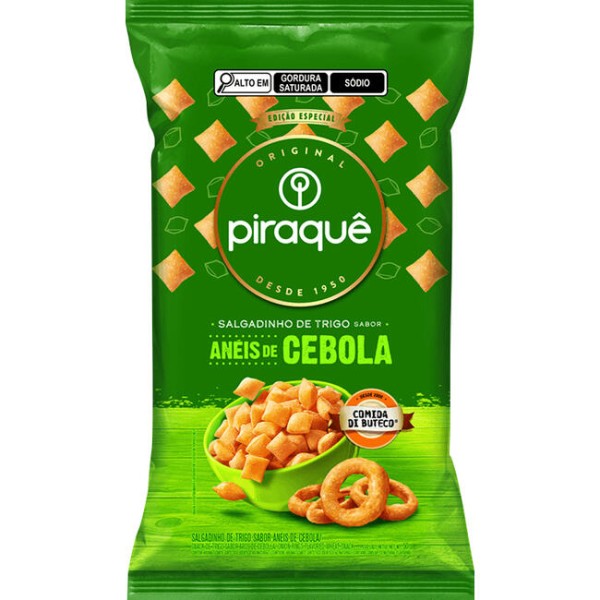 Encontraproduto.com.br - Salgadinho Trigo Piraquê Anéis Cebola 50g