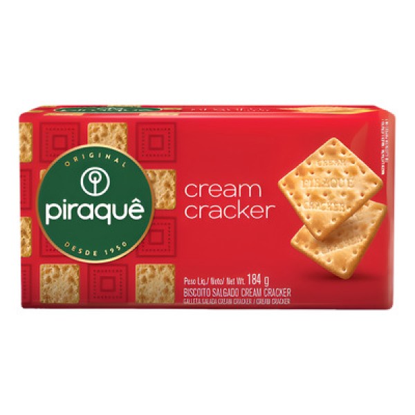 Encontraproduto.com.br - BISCOITO CREAM CRACKER PIRAQUE 184G