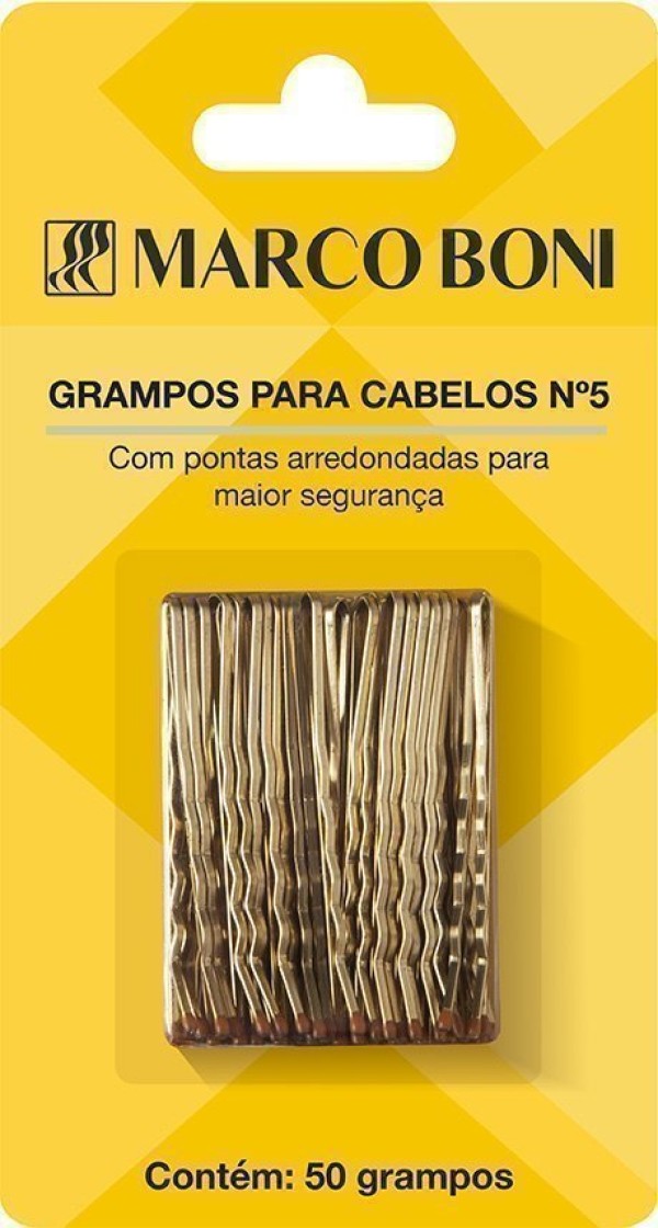 Grampo Para Cabelo N07 Preto Ref. 1342 20 Unidades - Marco Boni