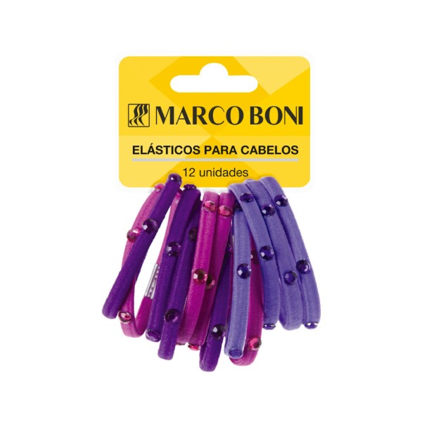 Encontraproduto.com.br - Kit Fashion Style Marco Boni Com 12 Elástico Para Cabelo