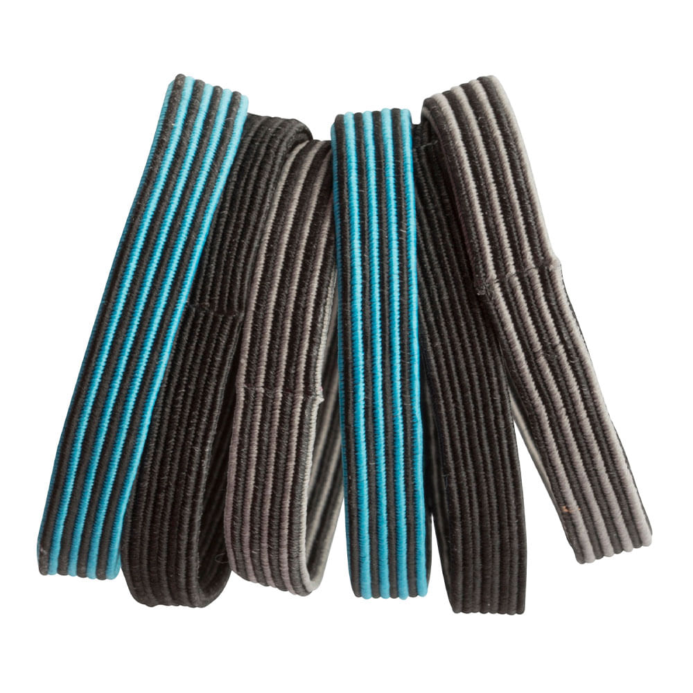 Elástico de Cabelo Marco Boni sem Metal Line Grande 6 Unidades - Cores Sortidas