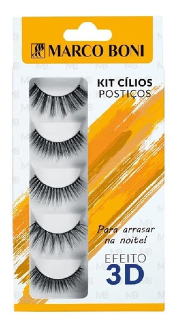 Marco Boni Cílios Postiços Noite Kit – 5 Pares de Cílios Postiços