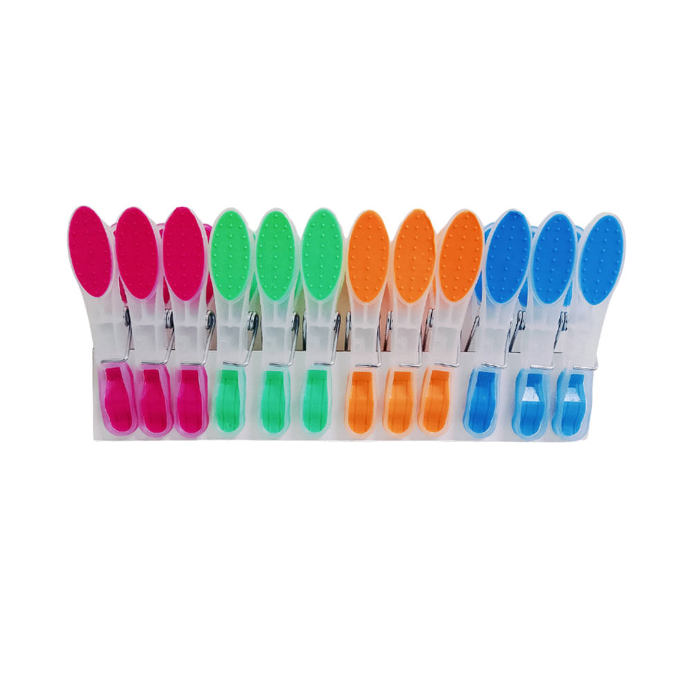Encontraproduto.com.br - Prendedor de Roupas com 12 Unidades Colorido 100038 Casa Mia