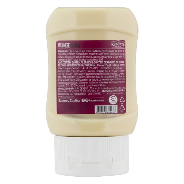 Encontraproduto.com.br - Maionese Sabores Cepêra Cebola Caramelizada Squeeze 190 g