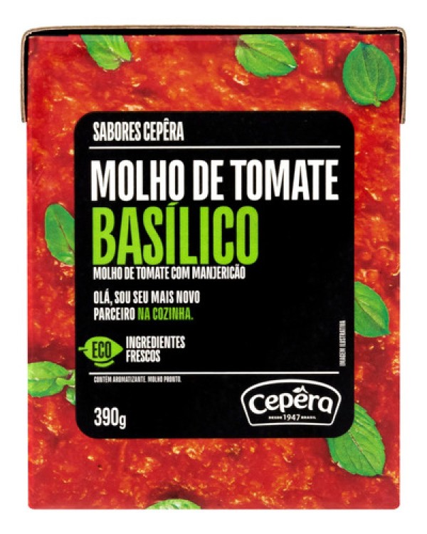 Encontraproduto.com.br - Molho Tomate Cepêra Basílico 390g