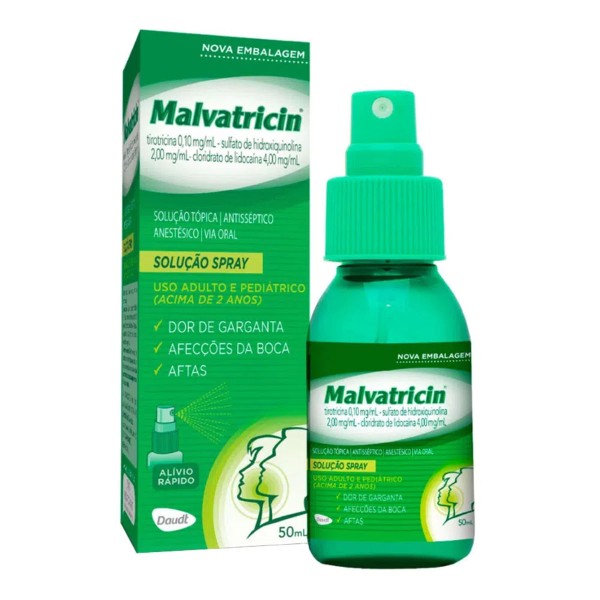 Encontraproduto.com.br - Anestésico e Antisséptico Malvatricin 1mg/ml + 2mg/ml + 4mg/ml 50ml