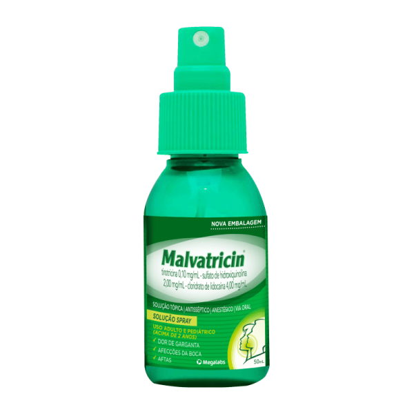 Encontraproduto.com.br - Anestésico e Antisséptico Malvatricin 1mg/ml + 2mg/ml + 4mg/ml 50ml