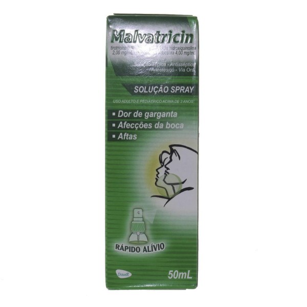 Encontraproduto.com.br - Anestésico e Antisséptico Malvatricin 1mg/ml + 2mg/ml + 4mg/ml 50ml