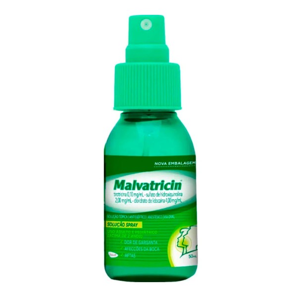 Encontraproduto.com.br - Anestésico e Antisséptico Malvatricin 1mg/ml + 2mg/ml + 4mg/ml 50ml