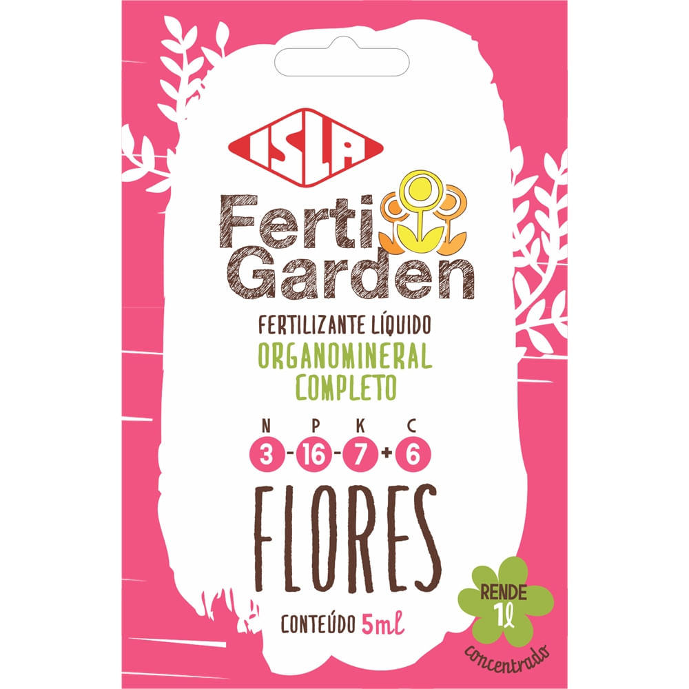 Adubo Líquido Isla Fertigarden Flores 5ml