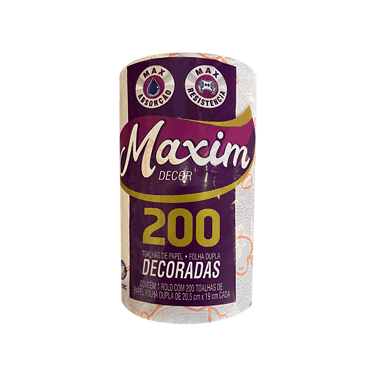 Encontraproduto.com.br - Toalha de Papel Max.Decor 20,5 cm x 19 cm Cada Rolo com 200 Toalhas.