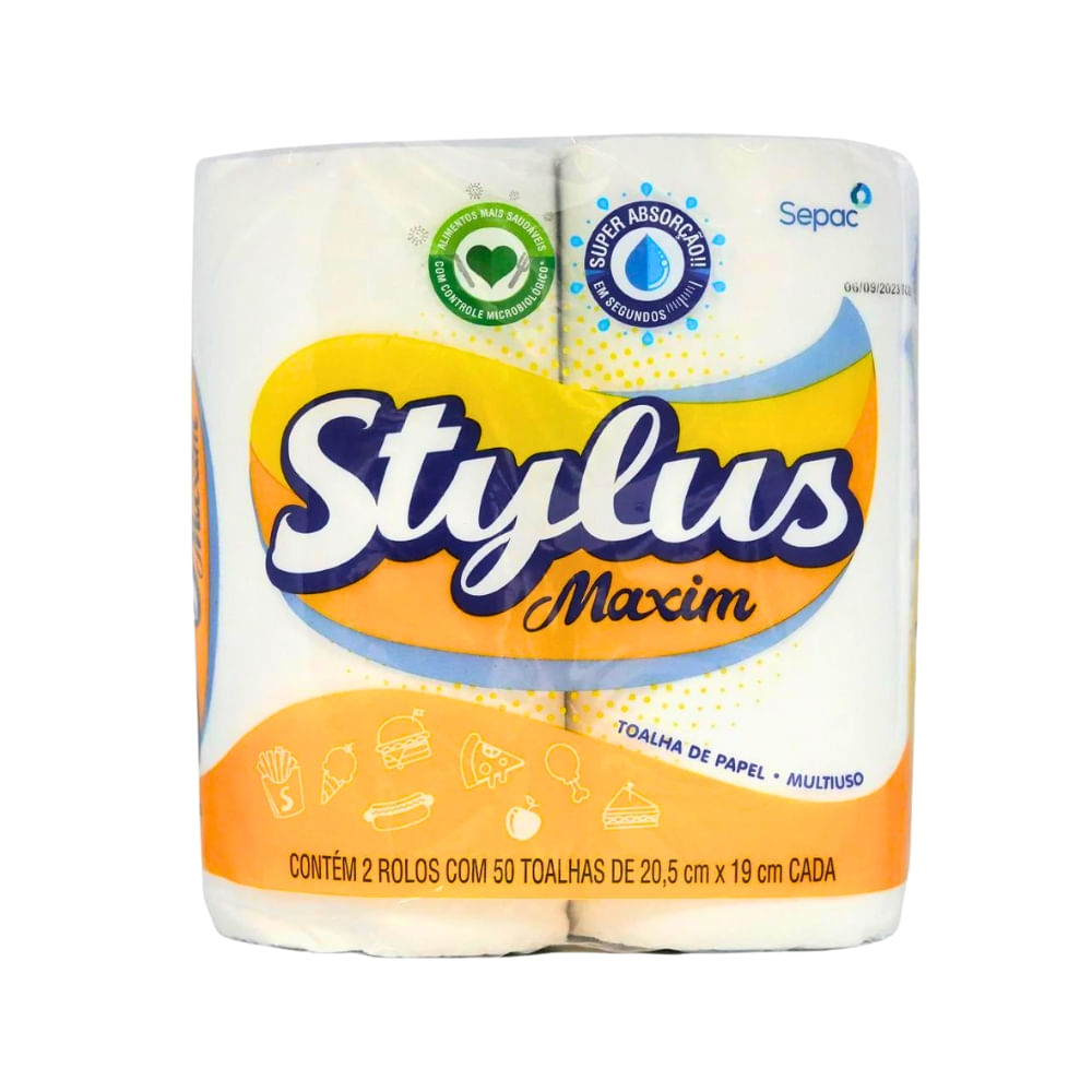 Encontraproduto.com.br - Papel Toalha com 2 unidades Maxim Stylus