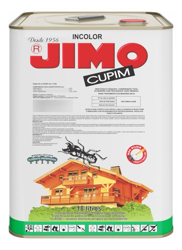 Mata Cupim Jimo Galão 18 Litros Madeira Porta Armario