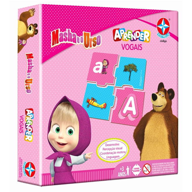 Linha Aprender Vogais Masha E O Urso - Estrela