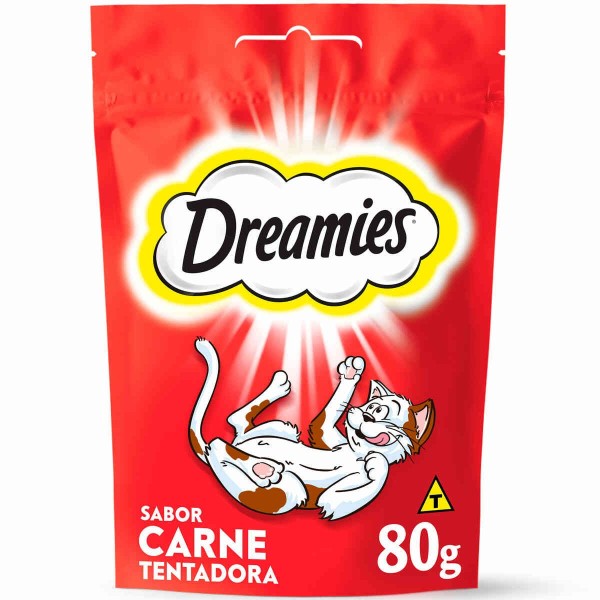 Encontraproduto.com.br - Petisco Dreamies Carne Para Gatos Adultos 80gr