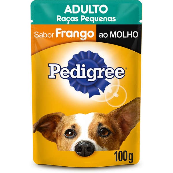 Ração Úmida Pedigree Sachê para Cães Adultos de Raças Pequenas Sabor Frango ao Molho