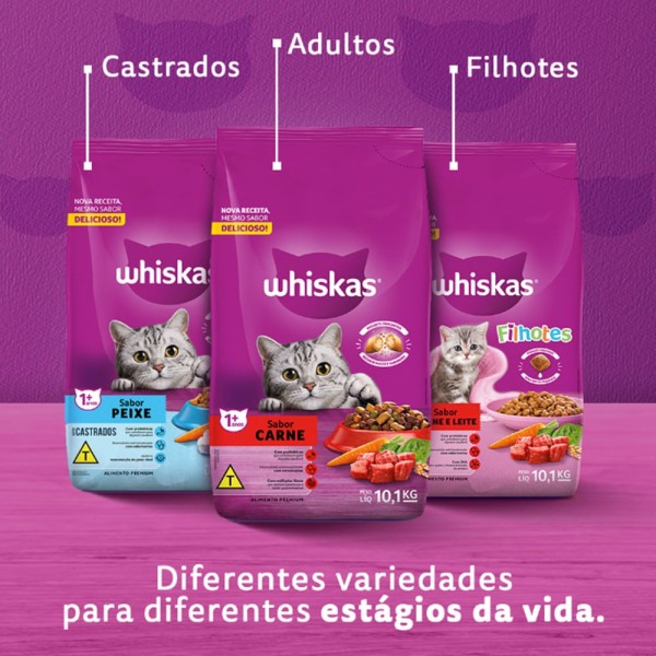 Encontraproduto.com.br - Ração para Gatos Whiskas Adultos Mix de Carnes 2,7kg