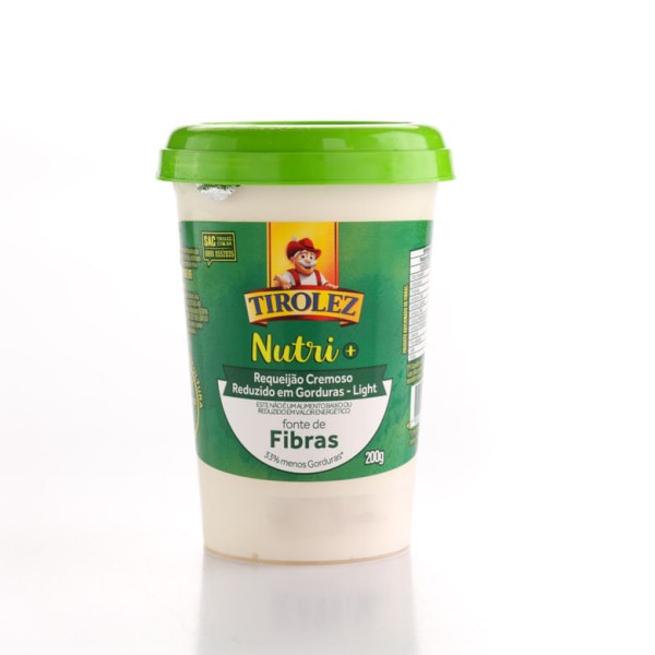 Requeijão Tirolez Cremoso Light com Fibras 200g