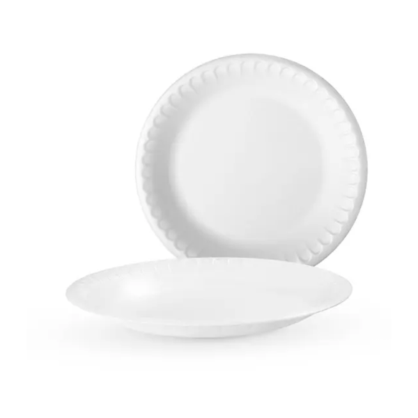 Encontraproduto.com.br - PRATO DESCARTAVEL ISOPOR 15MM R.CPR-015 BRANCO