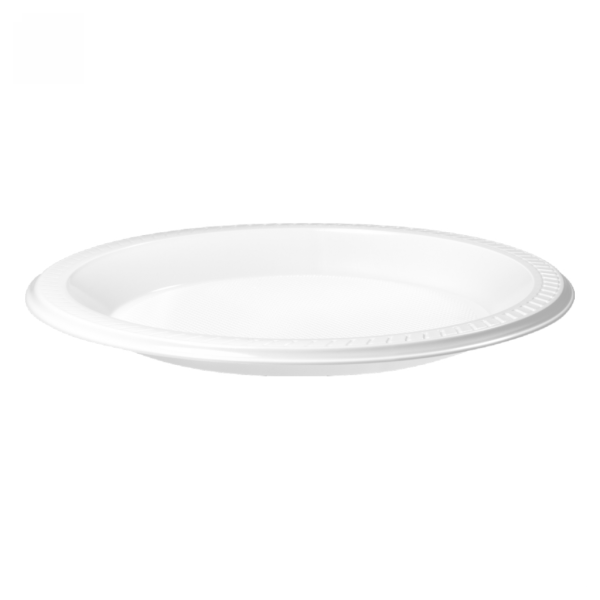 Encontraproduto.com.br - Prato Plástico Copobras Branco 26cm Com 10 Unidades