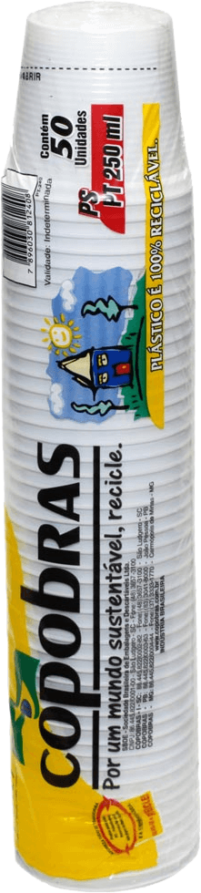 Pote Térmico Descartável Copobras 240ml Pacote com 50 unidades