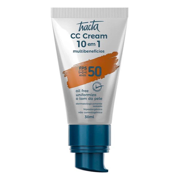 Encontraproduto.com.br - Tracta 10 em 1 Multibenefícios FPS50 - CC Cream 30ml - Tcream 05