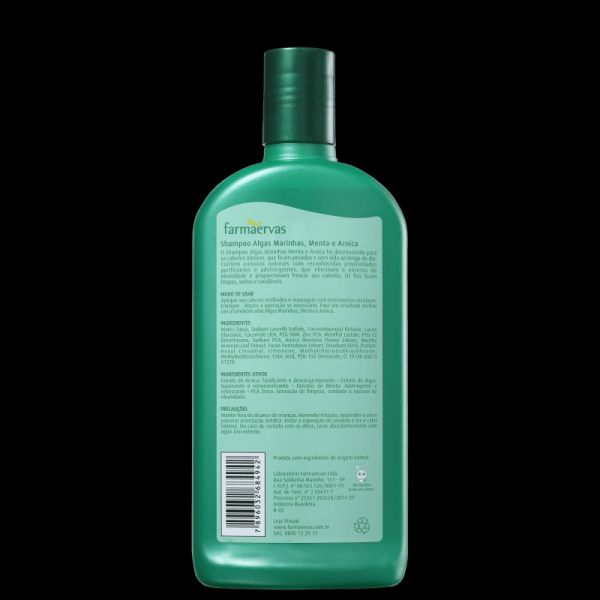 Encontraproduto.com.br - Shampoo Farmaervas Algas, Menta e Arnica 320ml