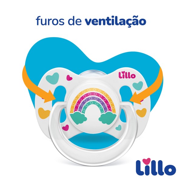 Encontraproduto.com.br - Kit Chupeta Ortodôntica Lillo Dia e Noite Tam 2 Lilás 2 Unidades