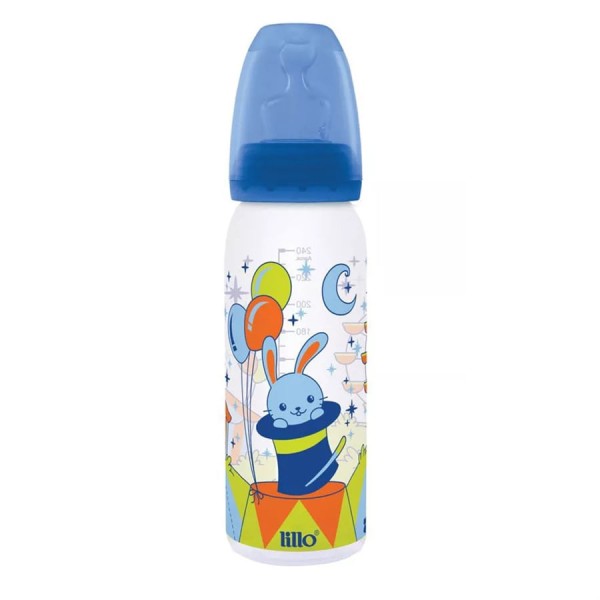 Encontraproduto.com.br - Mamadeira Magia Brilha no Escuro Azul 240ml Lillo