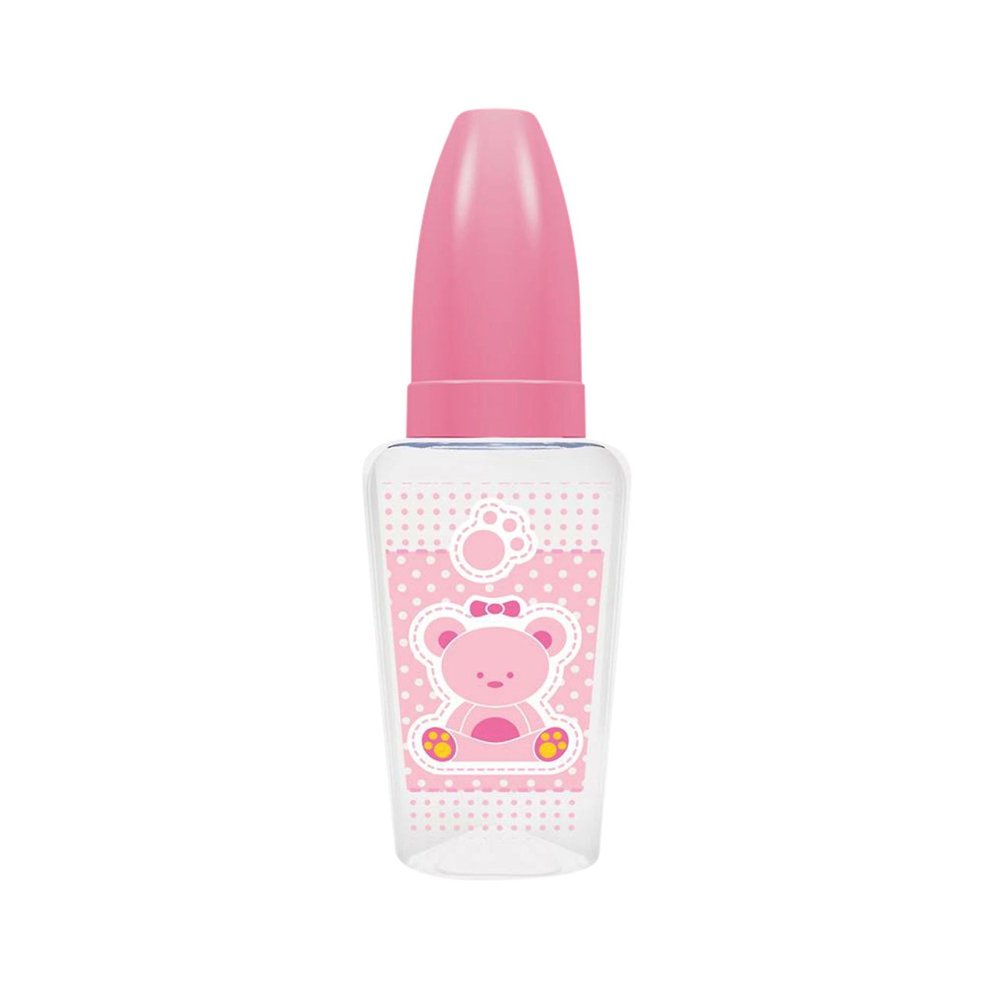 Encontraproduto.com.br - Mamadeira Lillo Chuquinha Primeiros Passos 50ml Bico Redondo Silicone Rosa