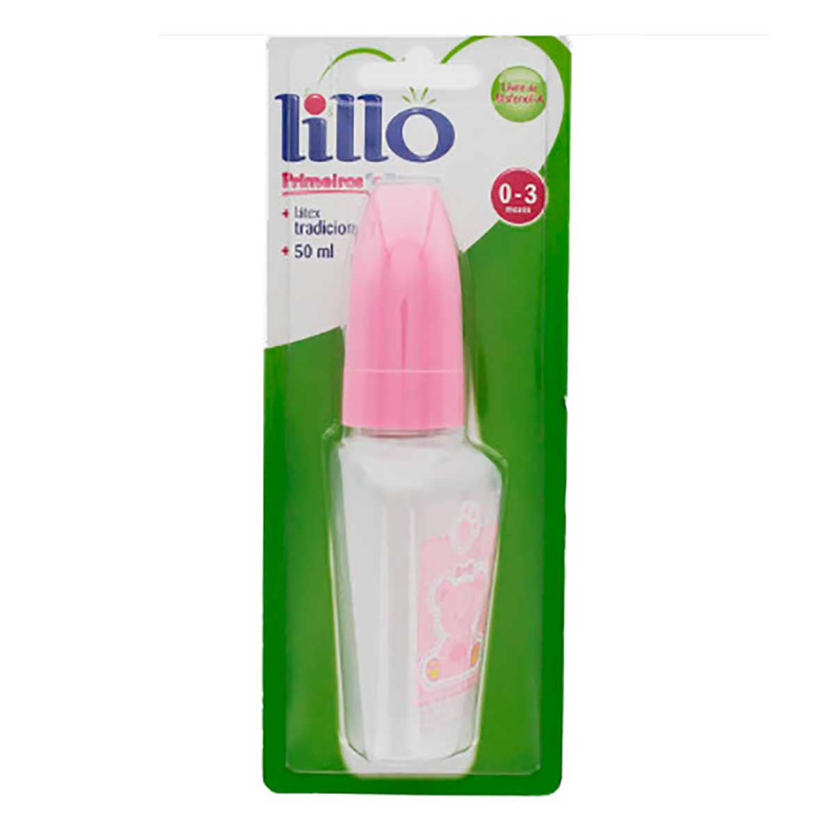 Encontraproduto.com.br - Mamadeira Lillo Chuquinha Primeiros Passos 50ml Bico Redondo Silicone Rosa