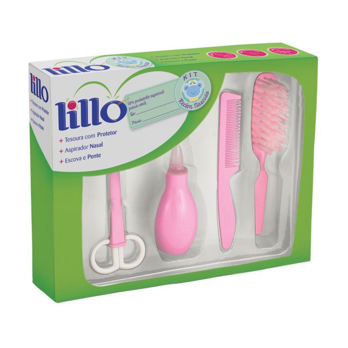 Encontraproduto.com.br - LILLO KIT RECEM NASCIDO HIGIENE ROSA 605831@