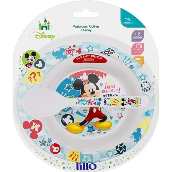 Encontraproduto.com.br - Prato Com Colher Disney Minnie Lillo
