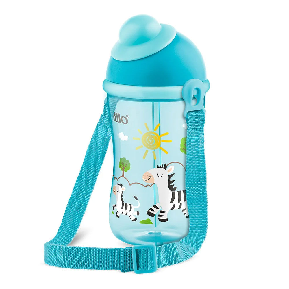 Encontraproduto.com.br - COPO LILLO CANTIL COM CANUDO AZUL 390ML R:623621