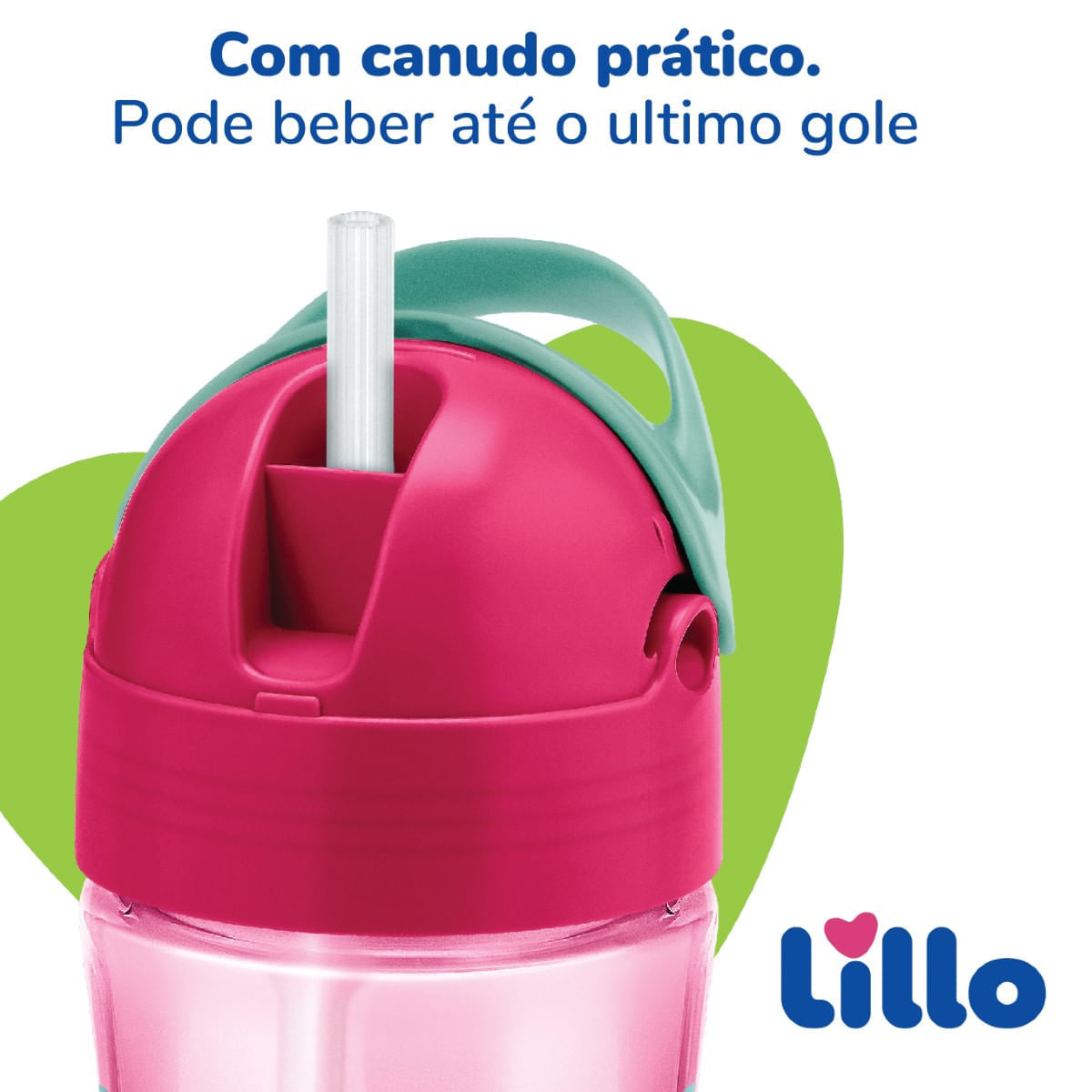 Encontraproduto.com.br - Copo Lillo Evolution com Canudo Rosa 300ml