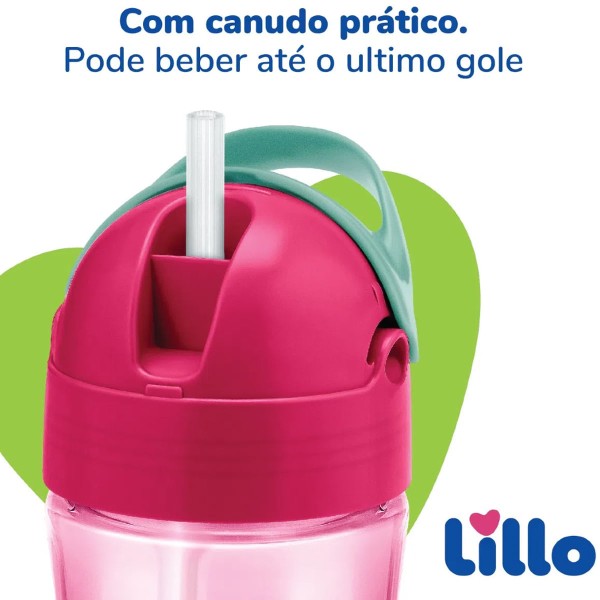 Encontraproduto.com.br - Copo Lillo Evolution com Canudo Rosa 300ml