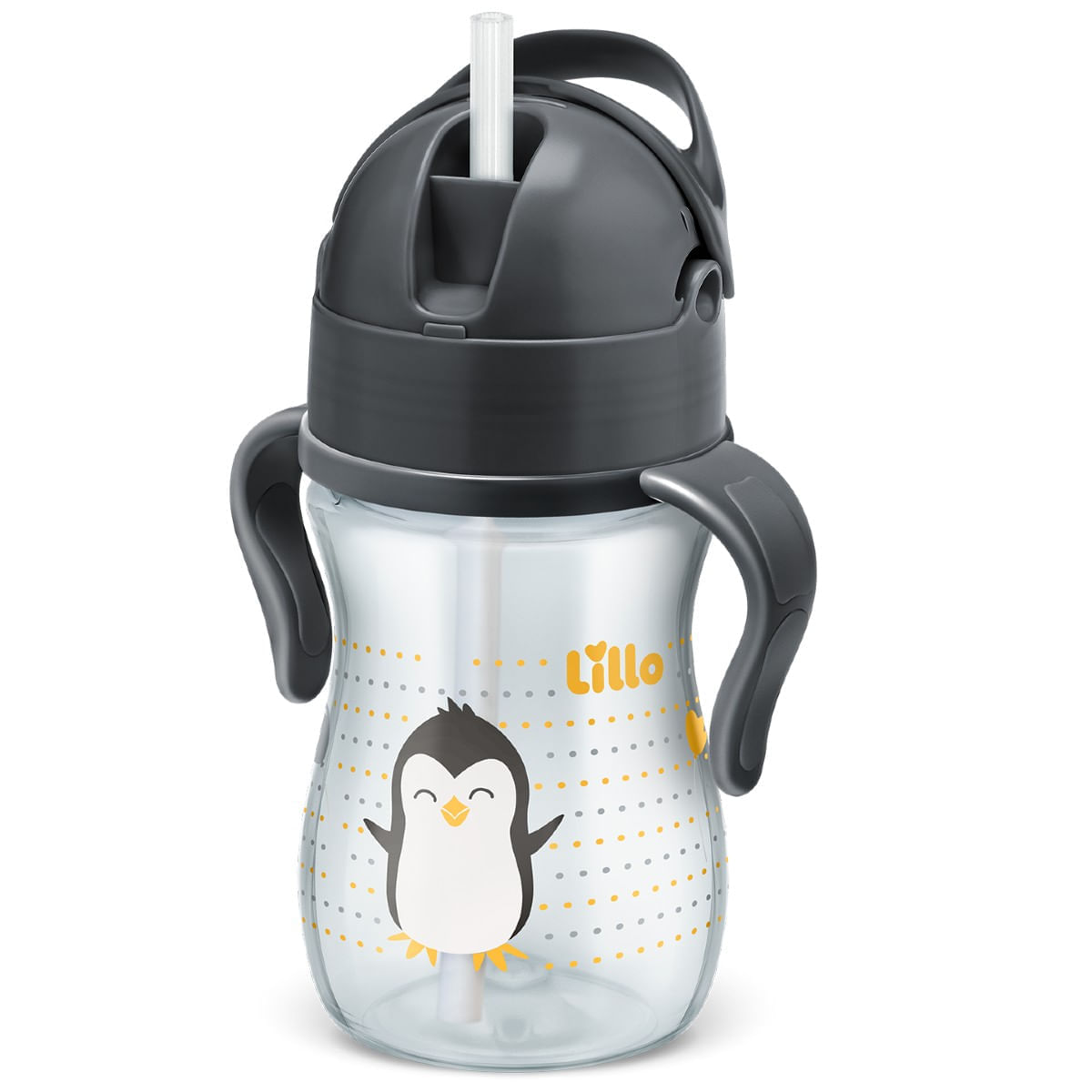 Encontraproduto.com.br - Copo Lillo Evolution Com Canudo E Alça 240ml Neutro