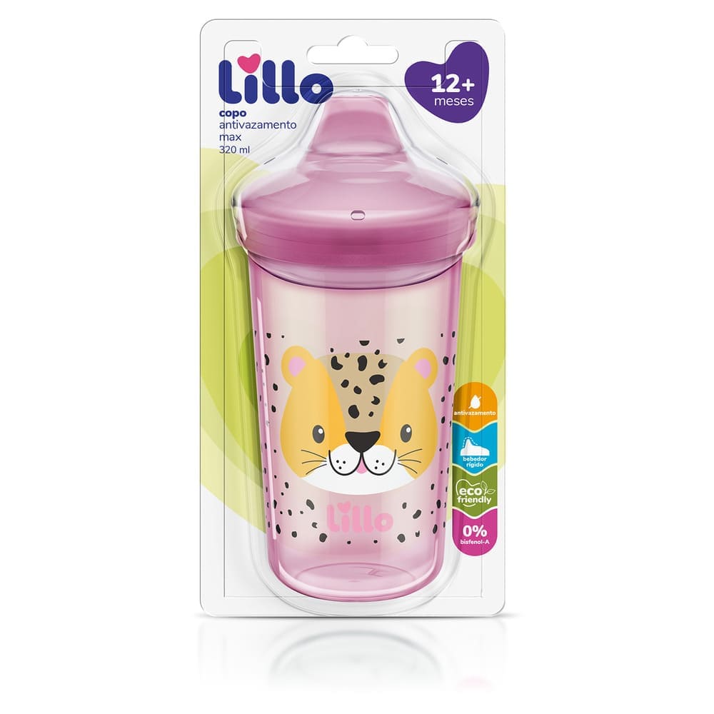Encontraproduto.com.br - Copo Lillo Antivazamento Max Funny Onca 320ml
