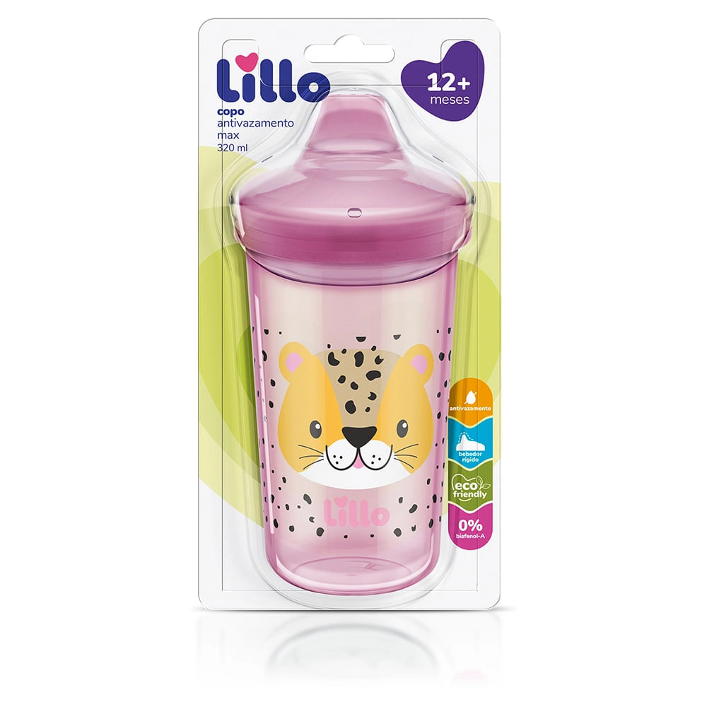 Encontraproduto.com.br - Copo Lillo Antivazamento Max Funny Onca 320ml