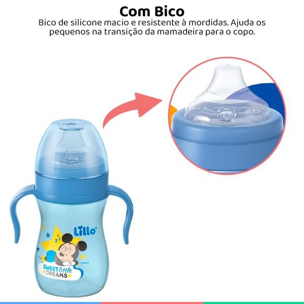 Encontraproduto.com.br - Copo Aprendizado Lillo Com Alça Evolution Disney Mickey 240ml