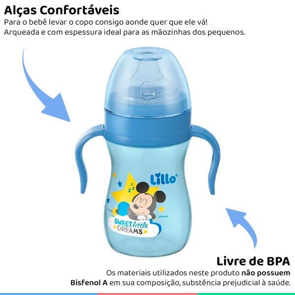 Encontraproduto.com.br - Copo Aprendizado Lillo Com Alça Evolution Disney Mickey 240ml