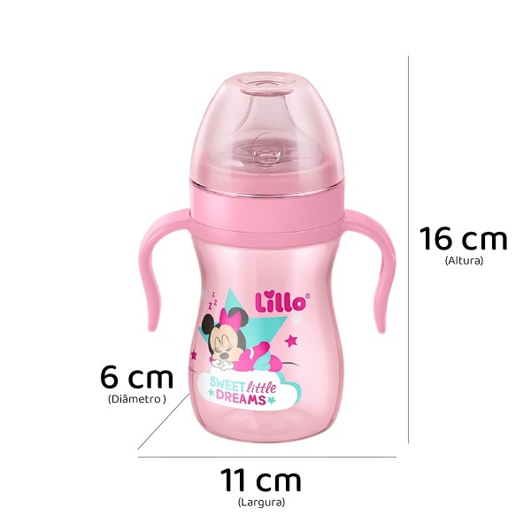 Encontraproduto.com.br - Copo Aprendizado Lillo Com Alça Evolution Minnie Mickey 240ml